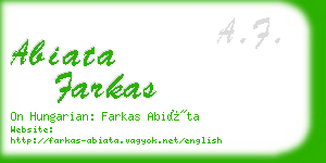 abiata farkas business card